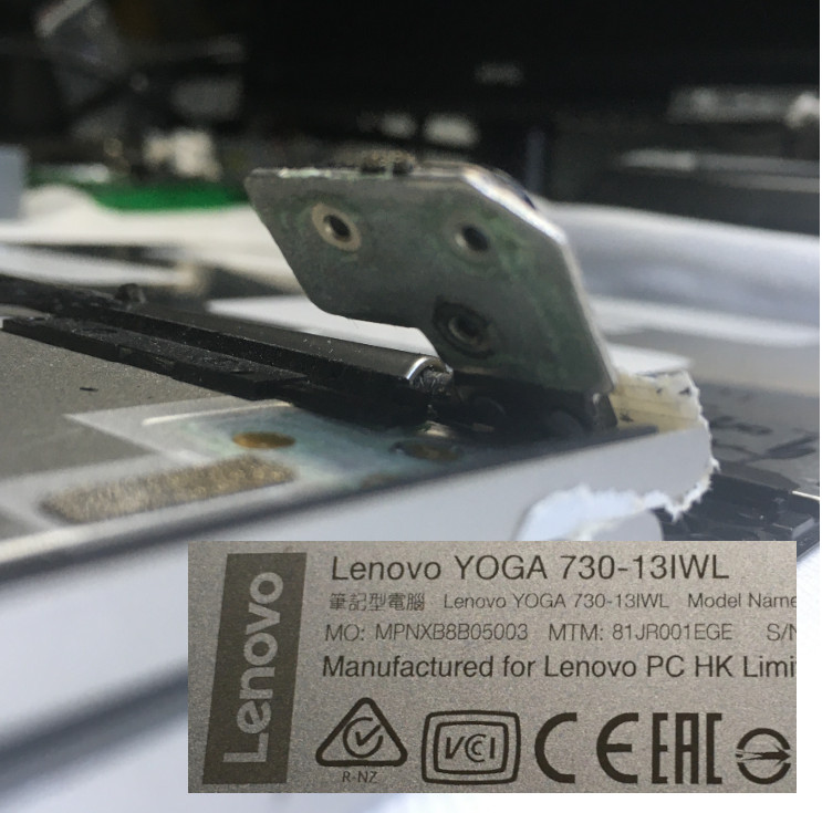 Lenovo Yoga 730 13IWL Scharnier / Reparatur